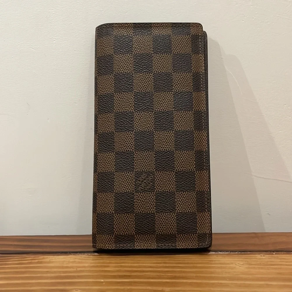 Louis Vuitton Damier Ebene Brazza Long Bifold Wallet